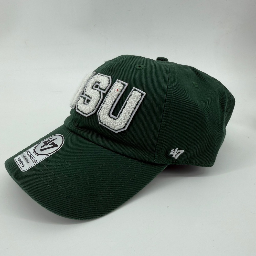 47 Brand Michigan State Spartans MSU Zoey Clean Up Hat Dark Green Women NEW